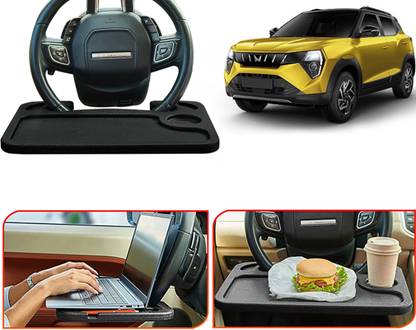 Selifaur ST19-Multifunctional Car Laptop Food Steering Wheel Tray Drink Holder Desk Cup Holder Tray Table