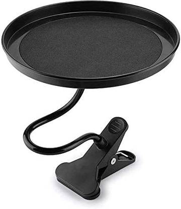 KitchExpo Car Food Tray with Clamp Bracket Folding Dining Table Drink Holder Tray Table