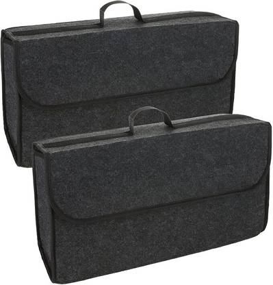 JVCV 2 PACK Large Car Trunk Boot Organizer Car Storage Anti Slip Car Accessories Trunk Organizer