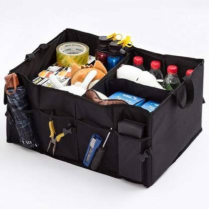 WROPZO Car Trunk Organizer, Collapsible Storage Box with Adjustable Straps, Waterproof Trunk Organizer