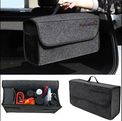 Autowhrib Car Boot Organiser, Large Multi-Compartment Storage Boot Organizer Trunk Organizer