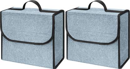 JVCV 2 PACK Car Trunk Boot Organizer Car Storage and Organizer Anti Slip Accessories Trunk Organizer