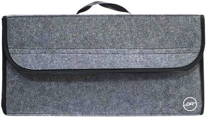 DOUBLE R BAGS Car Trunk Felt Foldable Boot Storage Organizer with Handle & Velcro Fit closer Trunk Organizer