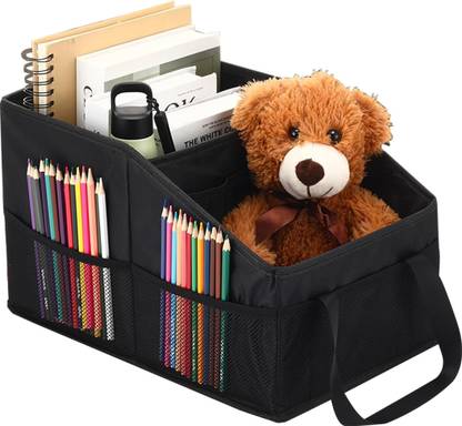STHIRA Car Organizer Dual Compartment Mesh Pocket Folding Box Trunk Organizer