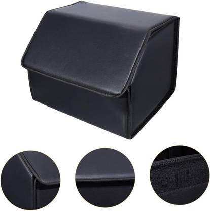 zishnav Leather Storage Case Car Accessories Car Trunk Case Foldable Container Trunk Organizer