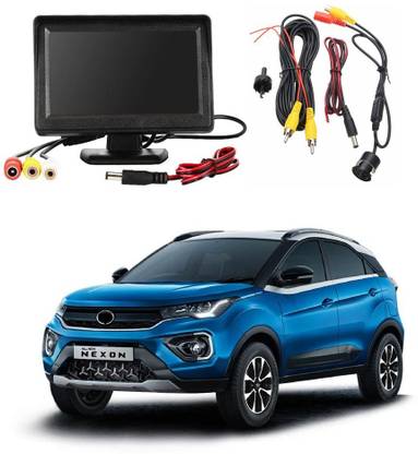 WheelCore 4.3inch Display + Reverse Camera for Tata Nexon (2020 to Present) Type 2 Black LCD