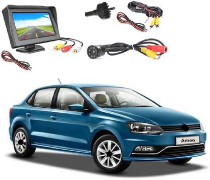 Auto Smart Look 4.3Inch Display with Rear View Camera For Ameo (2016 to Present) Black LCD