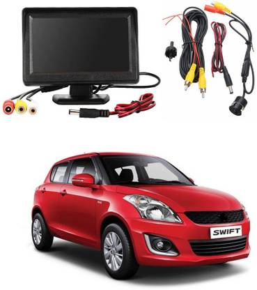 WheelCore 4.3inch Display + Reverse Camera for Maruti Swift (2014 to 2017) Type 3 Black LCD