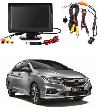 WheelCore 4.3inch Display + Reverse Camera for Honda City (2017 to 2019) Type 6 Black LCD