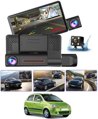 MATIES DVR 4inch Screen 3 Dash Cam With LoopRecording,Night Vision,Motion Detection 207 Black LCD