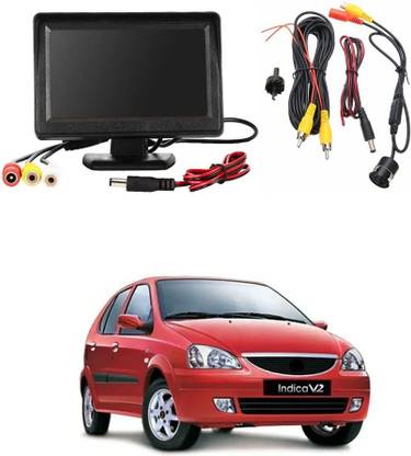 WheelCore 4.3inch Display + Reverse Camera for Tata Indica V2 (2006 to 2013) Type 2 Black LCD