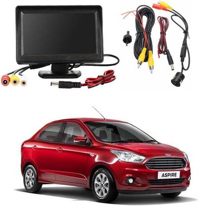 WheelCore 4.3inch Display + Reverse Camera for Ford Figo Aspire (2016 to 2018) Type 1 Black LCD
