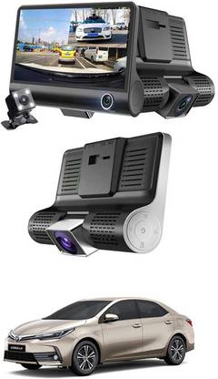 RKPSP 3 Lens/170 Degree/Wide Angle Car Camera DVR/G-Sensor Dashcam Black LCD