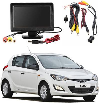 WheelCore 4.3inch Display + Reverse Camera for Hyundai i20 (2012 to 2013) Type 2 Black LCD