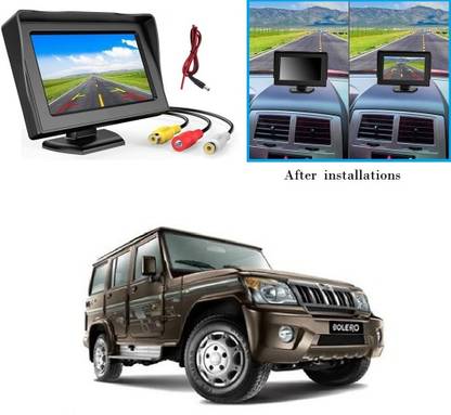 Auto Smart Look Rear View 4.3 inch LCD Screen Parking Display For Mahindra Bolero Black LCD