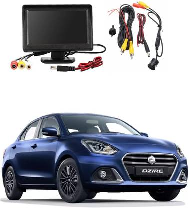 WheelCore 4.3inch Display + Reverse Camera for Maruti Swift Dzire (2020 to Preset) Type 5 Black LCD