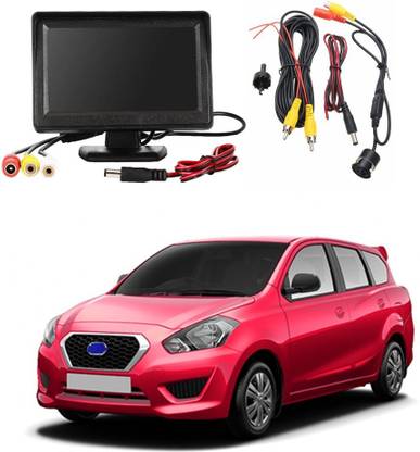 WheelCore 4.3inch Display + Reverse Camera for Datsun Go Plus (2015 to 2018) Type 1 Black LCD