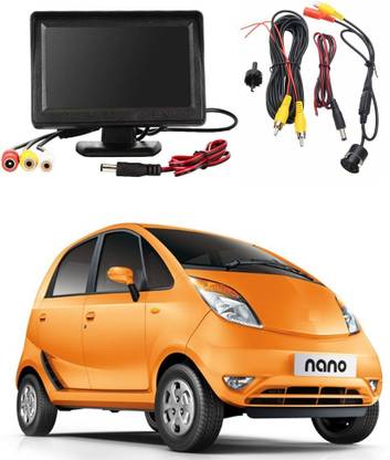 WheelCore 4.3inch Display + Reverse Camera for Tata Nano (2008 to 2014) Type 1 Black LCD