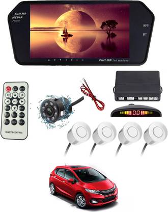 MATIES 7Inch Rearview Monitor Mirror with Touch Button,Camera & White sensor 127 Black LCD