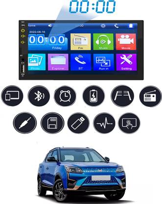 MATIES 7inch Double Din Full Touch Screen With Mirror link For XUV 400 Mahindra 2024 Black LCD