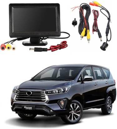 WheelCore 4.3inch Display + Reverse Camera for Toyota Innova Crysta (2021 to Present) Black LCD
