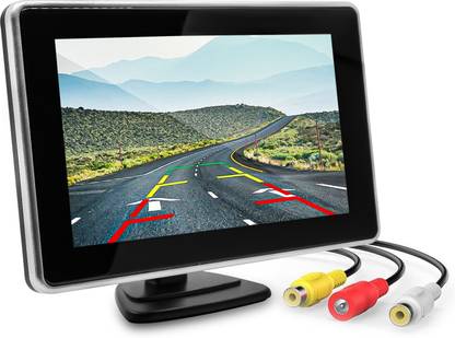 CARZEX 5 inch Dashboard TFT Monitor LED Screen Rear View Reverse for Car Dashboard Black LCD