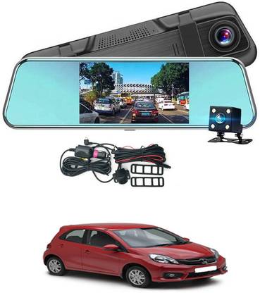 RKPSP 7inch Dual Channel Recorder/Full HD/Loop Recording/Night Vision/Motion Sensor-37 Black LCD