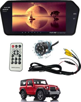 MATIES 7Inch Rearview Monitor Mirror Screen With Touchbutton&Rearview Parking Camera222 Black LCD