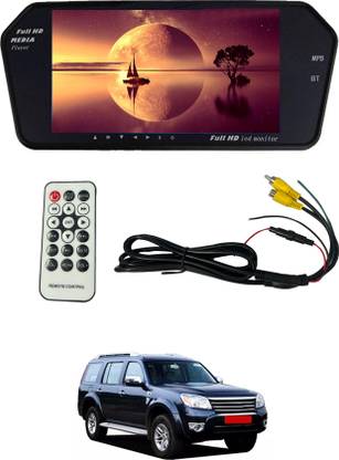 MATIES 7Inch Rearview Monitor Mirror with BT,Touch Button 76 Black LCD