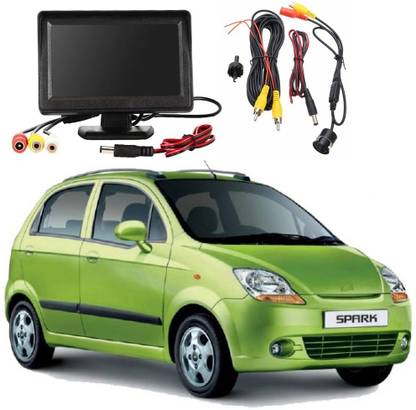 WheelCore 4.3inch Display + Reverse Camera for Chevrolet Spark (2005 to 2009) Black LCD