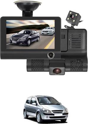 AYW 170 Degree/3 Lens G-Sensor 4Inch 3 Way DVR Video Recorder For Car Black LCD