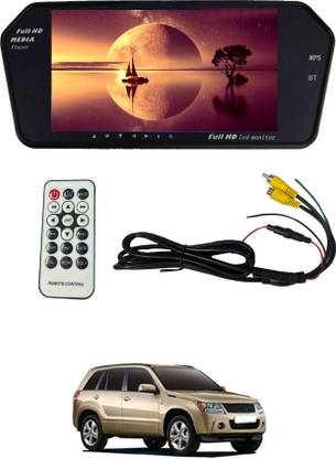 MATIES 7Inch Rearview Monitor Mirror with BT,Touch Button 106 Black LCD