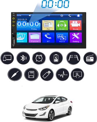 MATIES 7inch Double Din Full Touch Screen With Mirror link For Elantra Hyundai 2015 Black LCD