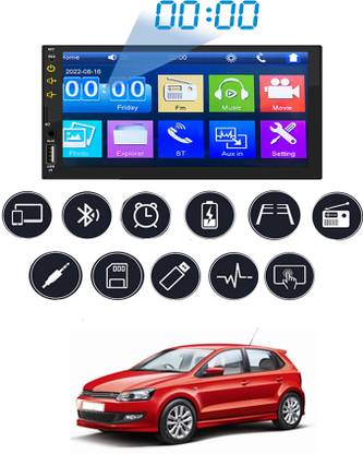 MSNP 7inch Double Din Full Touch Screen With Mirror link,USB,FM Player For Car 204 Black LCD