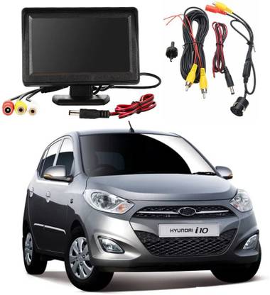WheelCore 4.3inch Display + Reverse Camera for Hyundai i10 (2010 to 2012) Type 2 Black LCD