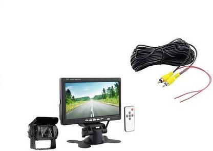 Cave 7 Inch Bluetooth Rear View LED Monitor 24 watt Dashboard Screen(Set of 4) Black LED