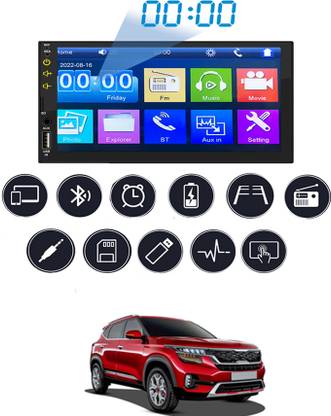 MATIES 7inch Double Din Full Touch Screen With Mirror link For Sonet Kia 2020 Black LCD