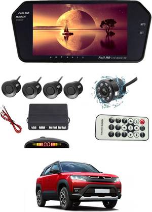 MSNP 7Inch Bt Full HD Rearview Monitor Screen With Black Sensor & Camera For Car 234 Black LED