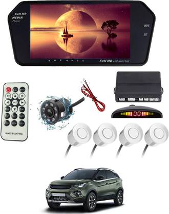 MSNP 7Inch Bt Full HD Rearview Monitor Screen With White Sensor & Camera For Car 191 Black LED