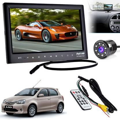 AUTO PEARL 7 Inch Bluetooth Rear View LCD Monitor & Camera Dashboard Screen MP3 FM Radio Black LCD