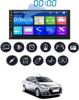 MATIES 7inch Double Din Full Touch Screen With Mirror link For Scala Renault 2012 Black LCD