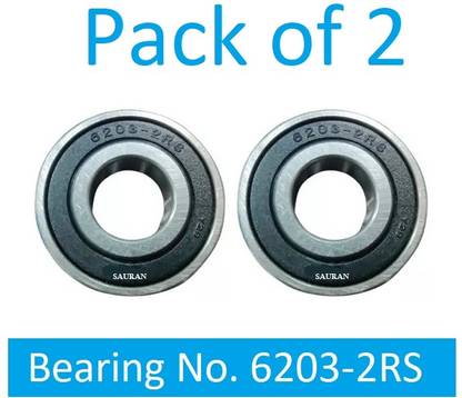 SINAL Pack of 2 Ball Bearing 6203 2RS with 17mm inner and 40mm outer (BER25.1) Wheel Bearing