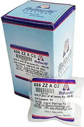 Adarsh 686 ZZ C3 BEARING Centre Bearing