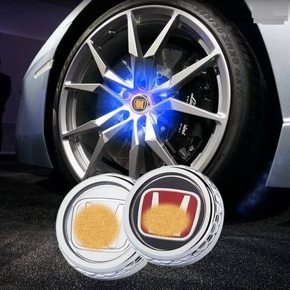 QAWACHH Led Light Compatible for Honda Cars-Floating Wheel Hub Caps Plug and Play-4pc Wheel Hub
