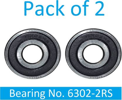 SINAL Pack of 2 Ball Bearing 6302 2RS with 15mm inner and 42mm outer (BER36.1) Wheel Bearing