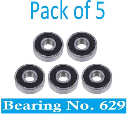 SINAL Pack of 5 Ball Bearing 629 2RS with 9mm inner and 26mm outer (BER8.2) Wheel Bearing