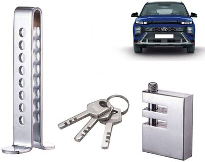 Selifaur Stainless Steel Pedal Lock for Car Clutch Brake Throttle Anti Theft Creta N Line Wheel Lock