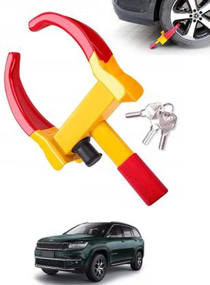 RKPSP Anti Theft/Heavy Duty Wheel Lock with Two Keys For Meridian Jeep 2023 Bike/Car/Scooty Security Clamp Lock Wheel Lock