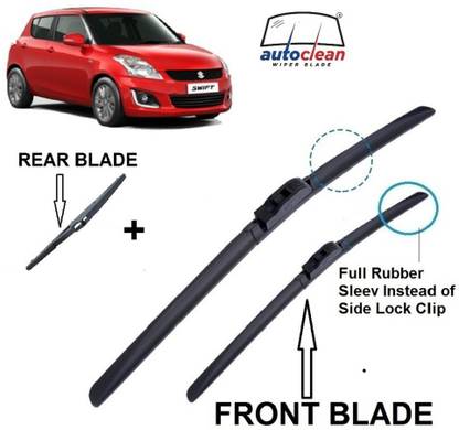AutoClean FRONT WIPER BLADE + REAR BLADE FOR SWIFT Windshield Wiper
