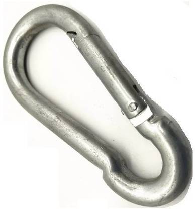SAIFPRO Safety Lock snap Hook for Rope, (Galvanized M8- 2pcs) Spring Snap Hook Locking Carabiner